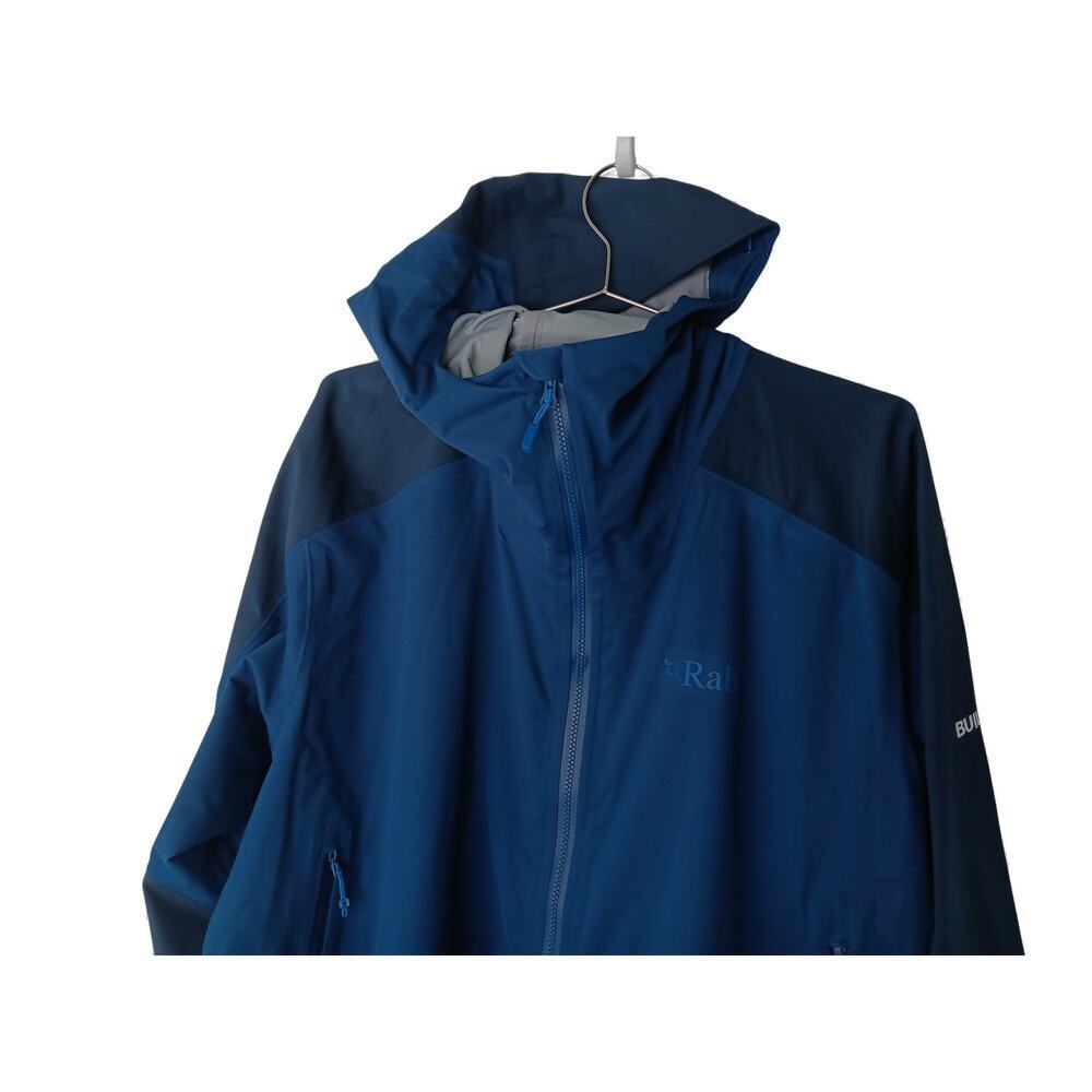 New Rab Kinetic Alpine 2.0 Jacket XXL Blue Softshell Hooded BuildGroup Logo - Picture 5 of 12